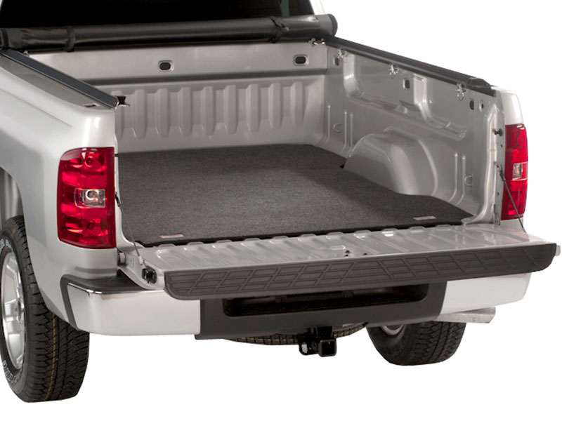60 Topline Autopart Black Rubber Horizontal Line Truck Bed Floor Mat Liner v2 For 05-20 Toyota Tacoma 5 Feet Short Bed 